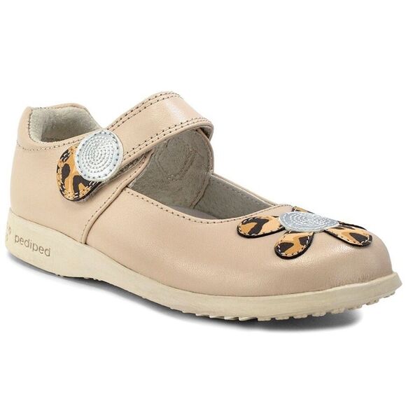 Pediped Flex Chloe RS7089 Sandals Girls US 10 Beige Round Toe Mary Jane ZPO2074 - Picture 1 of 12